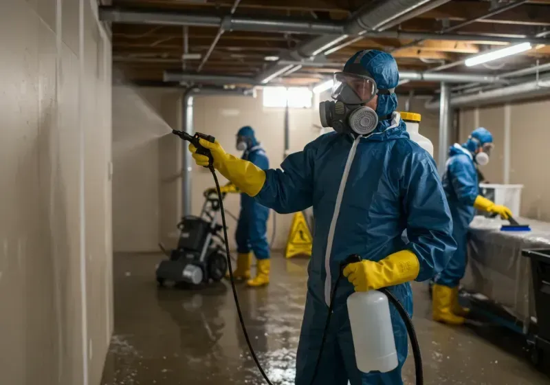 Basement Sanitization and Antimicrobial Treatment process in Laingsburg, MI